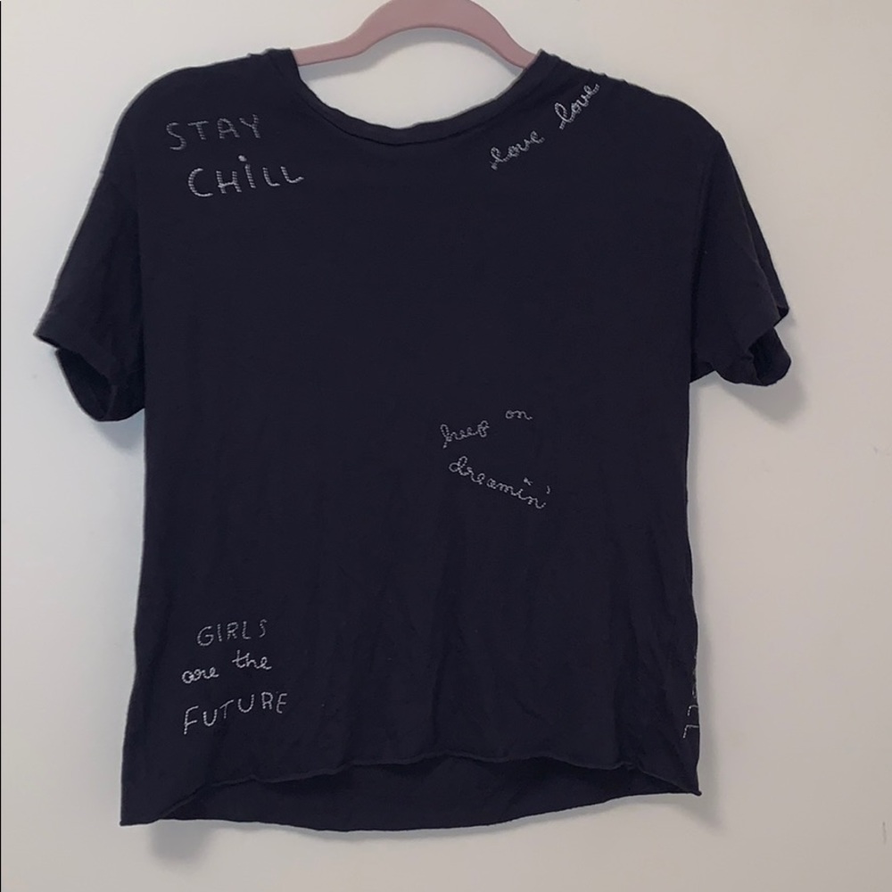 american eagle navy graphic tee